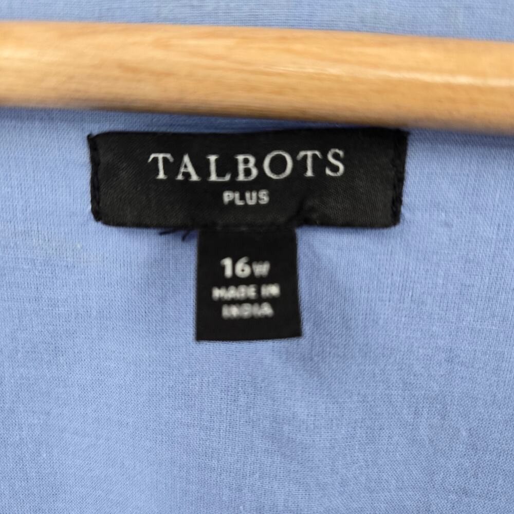 Talbots Coastal Quiet Luxury Timeless Lagenlook Old Money Linen Midi Dress 16W - Picture 8 of 12